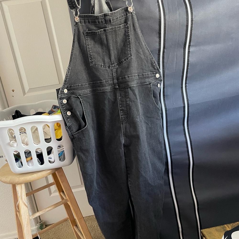 Black Denim Jumpsuit